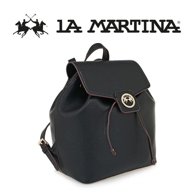 【LA MARTINA】義大利原裝進口 限量2折 頂級皮革後背包 1862P 全新專櫃展示品(黑色)