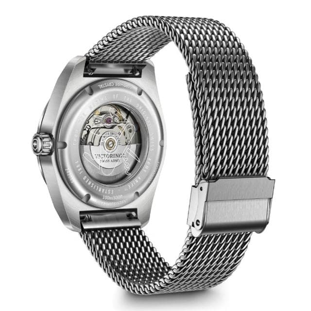 【VICTORINOX 瑞士維氏】Swiss Army 啞光 浮雕數字 機械錶 男錶 送禮 禮物推薦(VISA-242045)