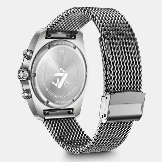 【VICTORINOX 瑞士維氏】Swiss Army 啞光 浮雕數字 計時碼錶 男錶 送禮 禮物推薦(VISA-242048)