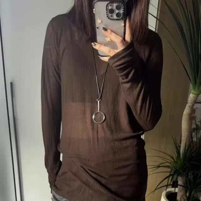 【LEEHER】女生/項鍊/放大鏡/男生項鍊/長項鍊/吊墜/設計感/毛衣項鍊/嘻哈項鍊/情侶項鍊/黑繩項