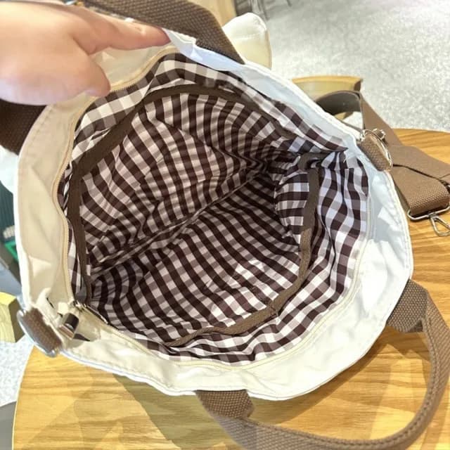 【KT DADA】情人節禮物 七夕 多功能 大容量包包 刺繡 媽媽包 外出包 小熊包 單肩包 包包 手提包 肩包 斜背
