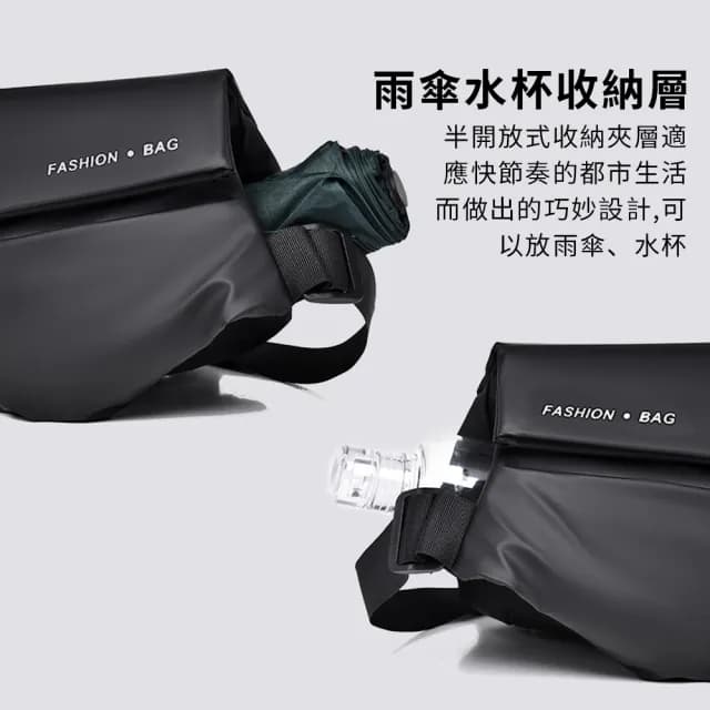 【Starshop】皮革磁扣快拆側背包 男士機能公事斜挎包 戶外運動跑步手機腰包 斜背包(父親節禮物)