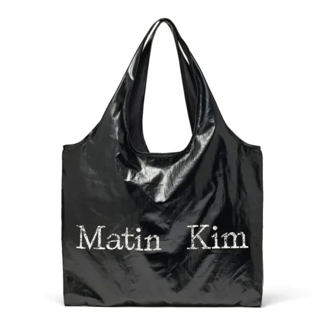 【MATIN KIM】官方旗艦 MATIN亮面子母購物袋(多款任選)