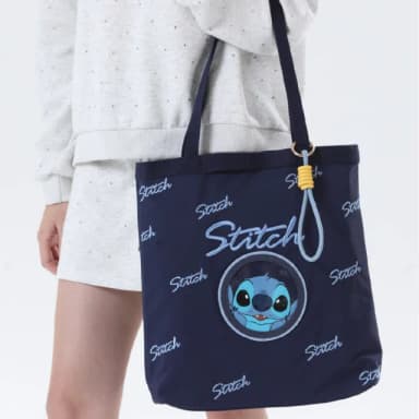 【Disney 迪士尼】母親節禮物 正版授權-MESUCA麥斯卡 史迪奇刺繡單肩包(熱門IP包款、肩背包、高質感包包)