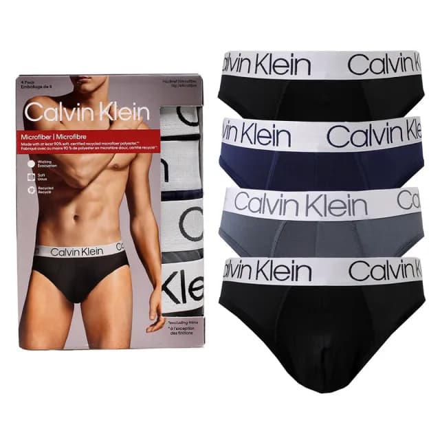 【Calvin Klein 凱文克萊】CK男內褲 超細纖維貼身 低腰男三角內褲 4件組(多款可選)