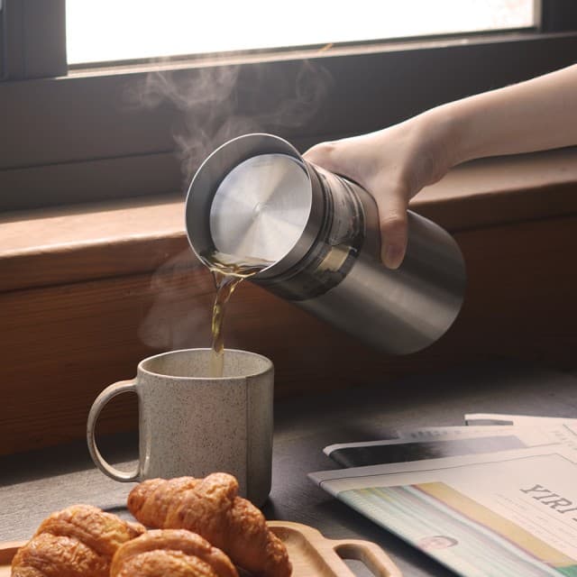 【Driver】鋼丹泡茶壺-700ml(專利設計 保溫茶壺 沖茶壺 冷泡茶 熱茶壺 沏茶壺 不鏽鋼茶壺 戶外茶壺)