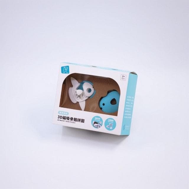 【MAF 蔓侒菲】韓國HALFTOYS哈福/3D磁吸骨骼拼圖-翻車魚(磁吸/磁力片/組合玩具/辦公室擺飾/療癒/舒壓小物)