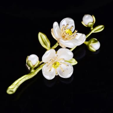 【Paiya 派亞】日韓風植物系花枝胸針優雅森系花朵胸花高級感植物花卉配飾女飾品(送禮好物/交換禮物)