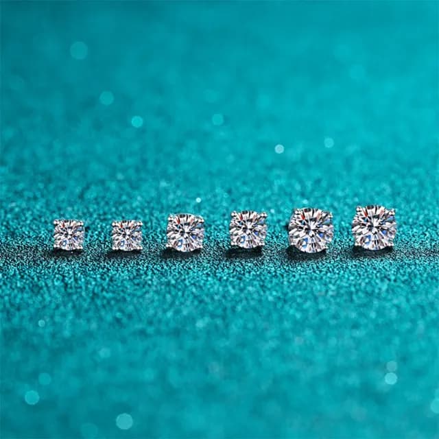 【LEEHER】女生/耳環/飾品/純銀耳環/S925銀/耳飾/耳針/小香風耳環/氣質耳環/情人節禮物/鋯石/生