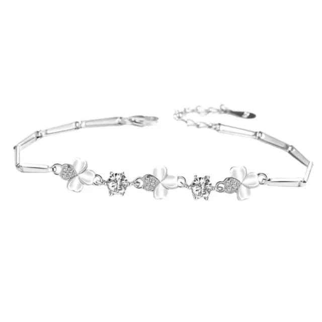 【送禮首選】璀璨迎光S925純銀幸運手鍊(禮盒裝 四葉幸運草 開運飾品 告白 手鐲 手鏈 女生 生日禮物)