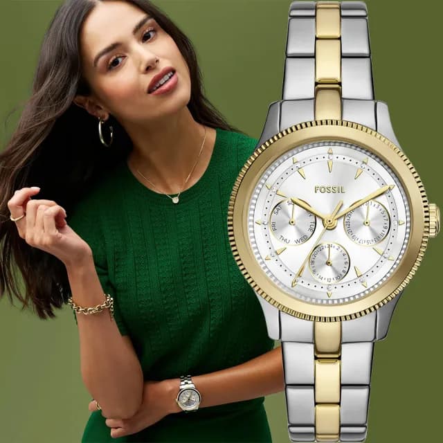 【FOSSIL】Brynn 時尚三眼多功能女錶 手錶-38mm 禮物 送禮 推薦(BQ3995)