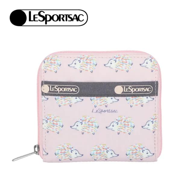【Lesportsac】簡約極簡輕薄錢包 卡夾 鈔票夾 送禮 禮物 女包 男包 禮物 送禮(北國小刺蝟)