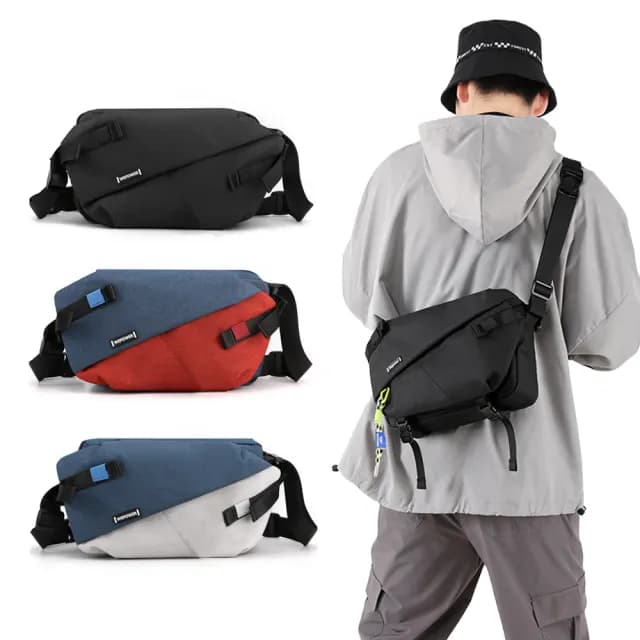 【kingkong】日系男士機能單肩胸包 騎行運動斜挎包 側背包(情人節禮物/父親節)