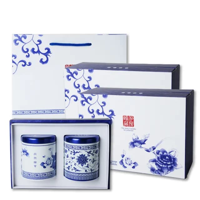 【茶曉得】福壽梨山精品嫩採烏龍茶葉禮盒2盒組(75gx2罐/盒;附提袋;送禮首選/父親節/中秋節)