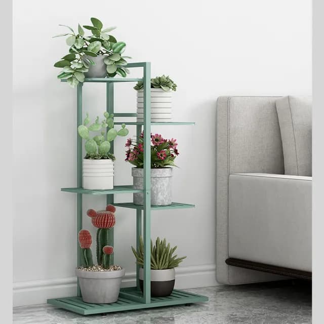 【品屋】6盆方形園藝花架 加強款(盆栽架 花架 花盆架 植物架 戶外花架 園藝花架 落地花架)