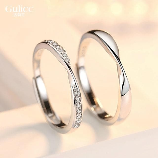 【Golicc 古里雅】對戒 莫比烏斯 扭轉情侶戒(母親節 生日 情人節 造型戒 食指戒 尾戒 禮物)