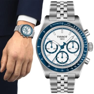【TISSOT 天梭】PRS516 CHRONOGRAPH 計時機械腕錶 畢業禮物 送禮 推薦(T1494621101100)