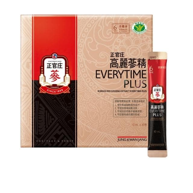 【正官庄】高麗蔘精EVERYTIME PLUS-10mlx30入/盒(調節免疫力/健康食品認證/人蔘)
