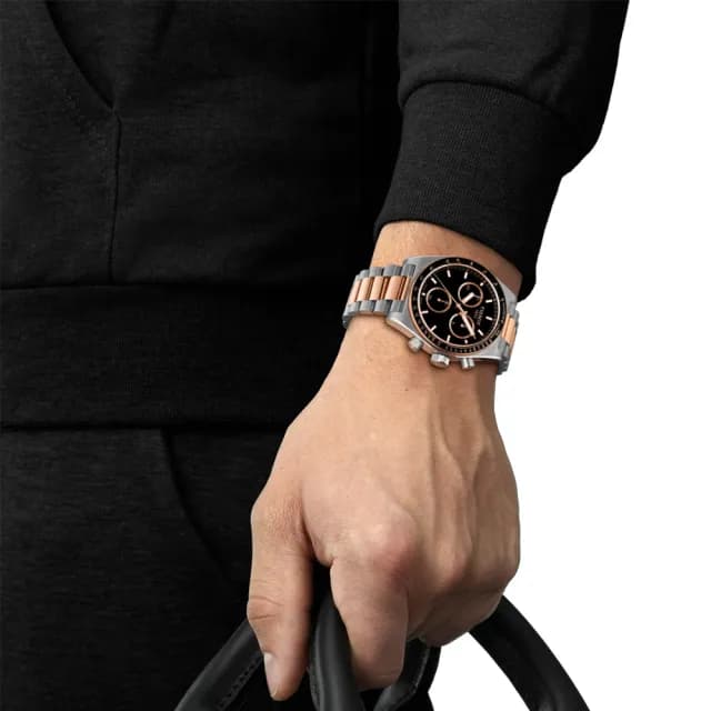 【TISSOT 天梭】PRS516 CHRONOGRAPH 三眼計時腕錶 畢業禮物 送禮 推薦(T1494172205101)