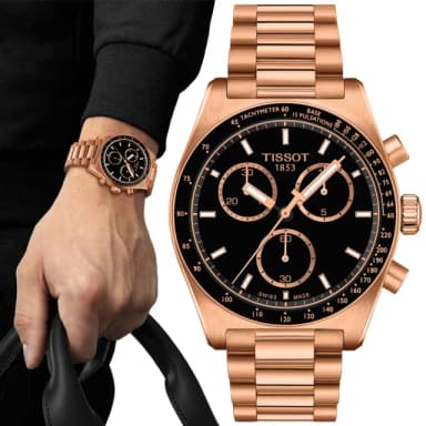 【TISSOT 天梭】PRS516 CHRONOGRAPH 三眼計時腕錶 畢業禮物 送禮 推薦(T1494173305100)