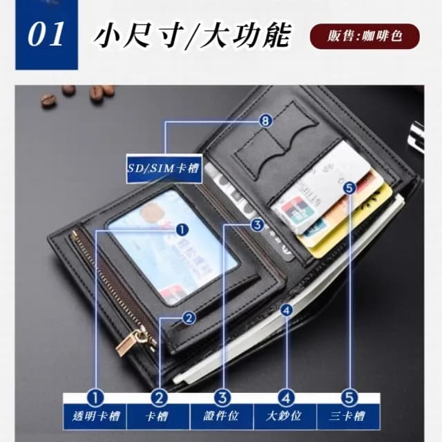 【商務質感】父親節禮物 經典純色男士皮夾(皮包  禮物 小錢包 2折 短夾 多卡位 萬用 橫式 百搭 外出 上班