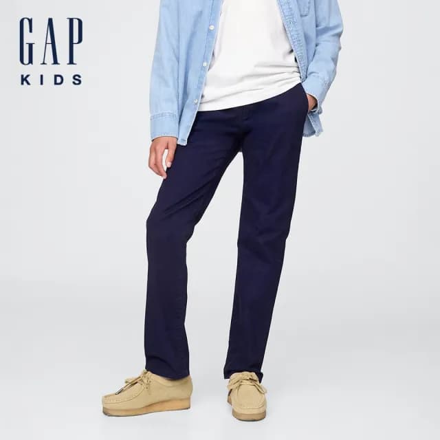 【GAP】男童裝 卡其褲-海軍藍(756326)