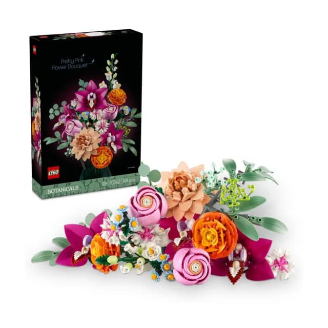 【LEGO 樂高】Botanicals 10313 野花花束 & 10342 優雅粉紅花束 2入組(居家擺飾 禮物 花藝 手工藝 母親節禮