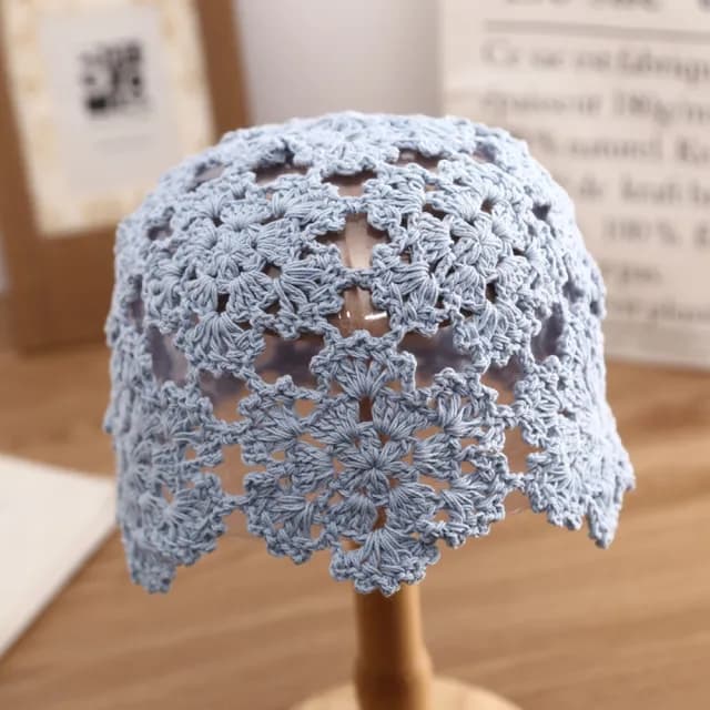 【巴黎精品】現貨秒發 針織毛帽(勾花編織薄款鏤空女帽子情人節生日禮物6色p1aa2)