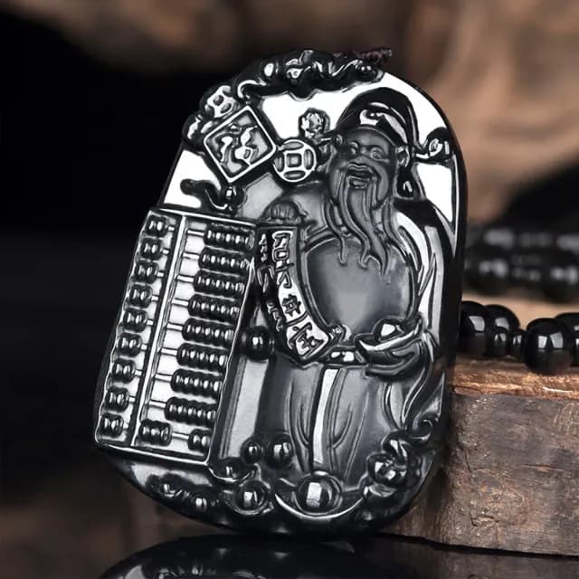 【LEESA】情人節禮物 翡翠項鍊\飾品\墨翠\算盤\財神\玉石\開運項鍊\佛像鍊\吊墜\掛件\發財\招財納福\財神爺