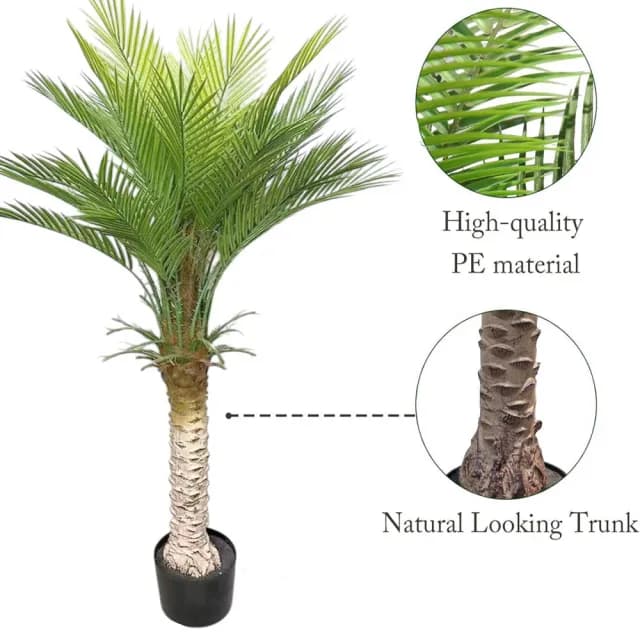 【POKO】仿真景觀棕櫚樹 高仿真150公分大型盆栽(椰子樹 景觀室內外裝飾 人工植物 家居 園藝 裝飾造景)