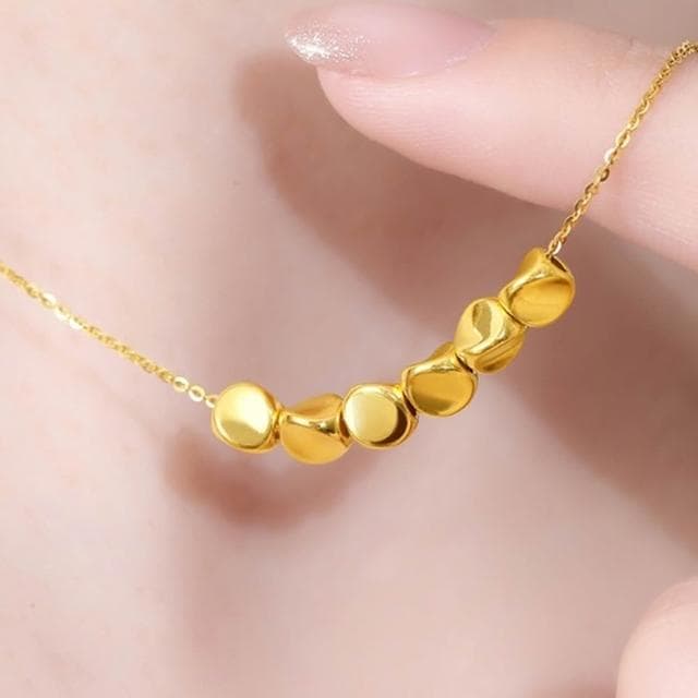 【Penny珮妮】黃金999扭扭珠六六大順項鍊吊墜(母親節 送女友 交換禮物 生日禮 情人節 尾牙 新年 結婚)