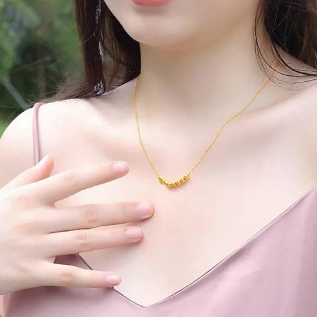 【Penny珮妮】黃金999轉運金珠八方來財項鍊吊墜(母親節 送女友 交換禮物  生日禮 情人節 尾牙 新年 結婚)