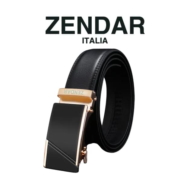 【ZENDAR】限量2折 頂級小牛皮皮革自動扣頭男用皮帶 6818M 全新專櫃展示品(七夕情人節禮物 送禮)
