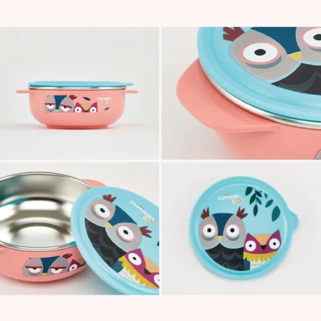 【CUITISAN 酷藝師】316可微波不鏽鋼 小鷹主食碗 400ml(三色可選/兒童餐具/酷夢系列)