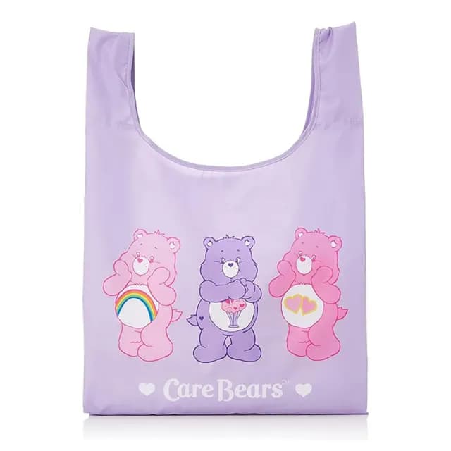 【Marushin 丸真】情人節禮物 七夕 Care Bears 彩虹熊 收納環保購物袋 三隻小熊