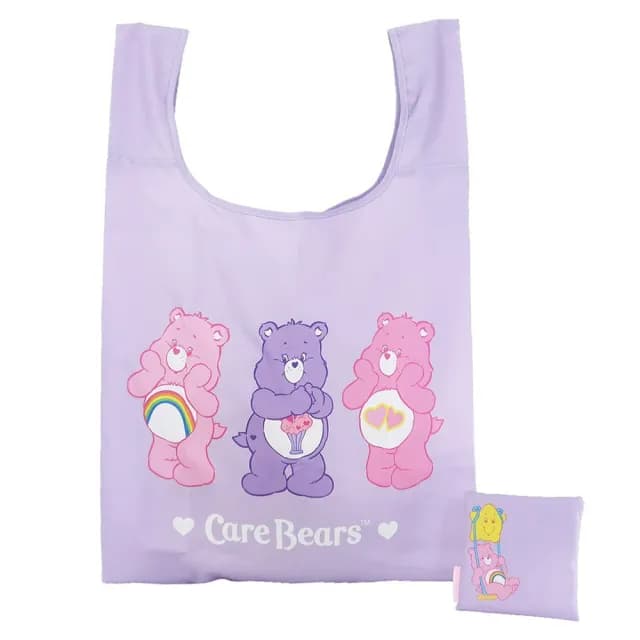 【Marushin 丸真】情人節禮物 七夕 Care Bears 彩虹熊 收納環保購物袋 三隻小熊