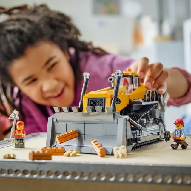 【LEGO 樂高】城市系列 60466 黃色推土機(男孩禮物 交通工具玩具 兒童玩具 積木)