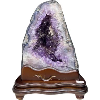 【恬芯晶品】5.4kg精選巴西金型紫水晶洞新居財位擺設OK22(紫鈦晶晶洞開運招財招貴人開業財位新春禮物)
