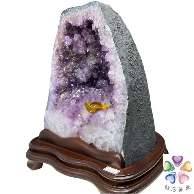 【恬芯晶品】10.8kg精選巴西土型紫水晶洞新居財位擺設OK23(紫鈦晶晶洞開運招財招貴人開業財位新春禮物)