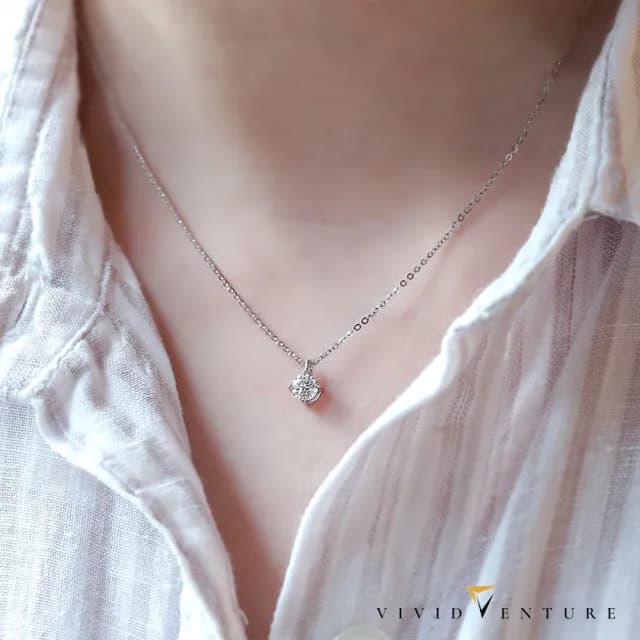 【Vividventure 亞帝芬奇】GIA 30分 DIF 3VG 八心八箭 無螢光 天然鑽石 項鍊 抓住愛(14K金台+14K金鍊)
