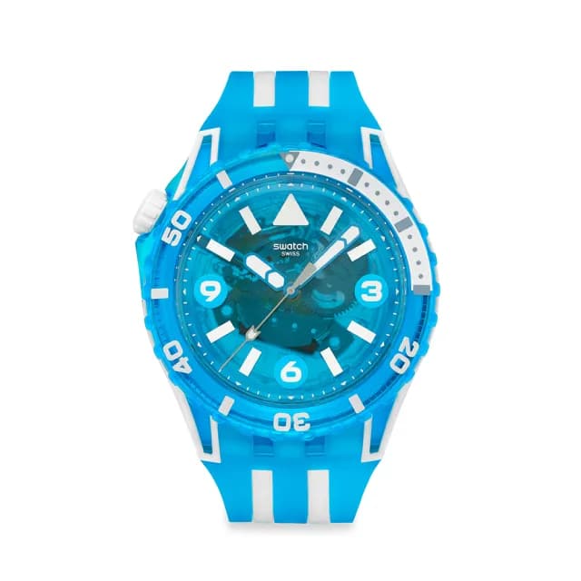 【SWATCH】BLUE FIRE 經典手錶/男錶/女錶/瑞士製造 SSCU09S100(51.5mm)