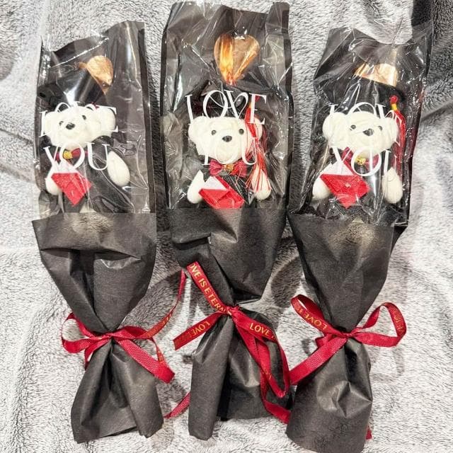 【塔克百貨】3入裝 畢業花束 蝴蝶結花束 畢業熊花束 畢業花 畢業熊 畢業禮物 畢業典禮 畢業季 玩偶花束
