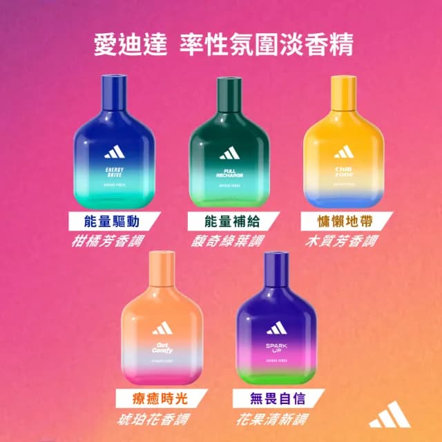 【adidas 愛迪達】率性氛圍療癒時光中性淡香精100ml(平行輸入)