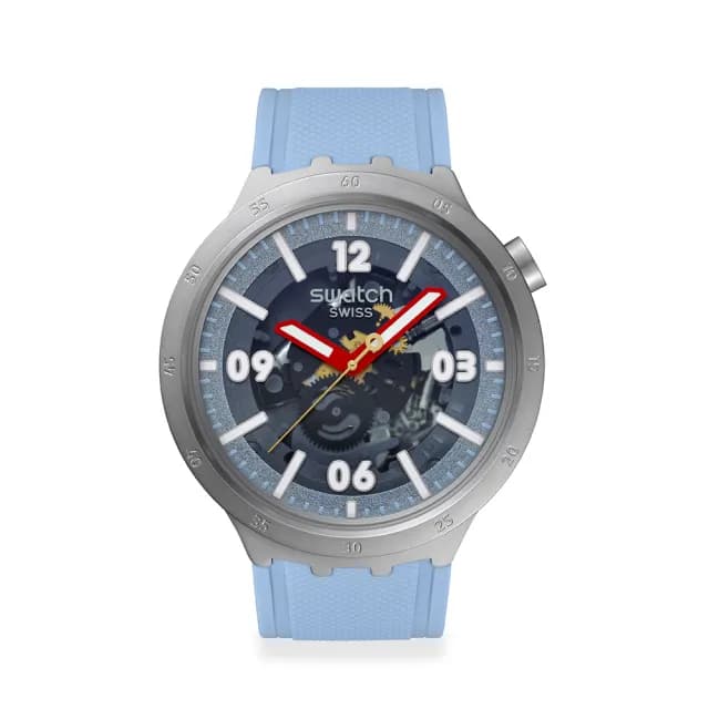 【SWATCH】BIG BOLD MOMENT 大錶面金屬手錶/男錶/女錶/瑞士製造 SB07S122(47mm)