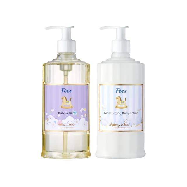 【Fees 法緻】嬰兒柔護泡泡露300ml+滋潤保濕乳液300ml