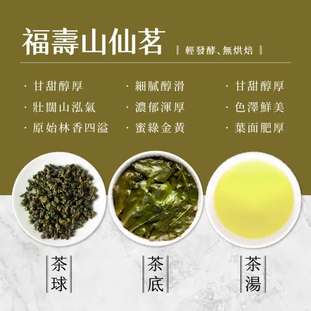 【梨山聚鑫製茶廠】福壽山仙茗手採高冷茶1斤組75g×8包(75克/包、正產地、輕發酵、無焙火)
