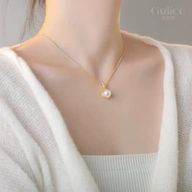 【Golicc】幸運福袋 微鑲珍珠 項鍊(七夕 情人節 生日 鎖骨鍊 項鍊 飾品 禮物)