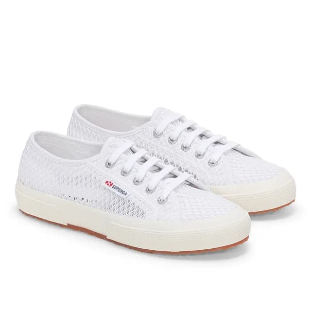 【SUPERGA】休閒鞋 女鞋 網面鞋 3750 經典系列 透氣 鏤空 白 S2135GW-001