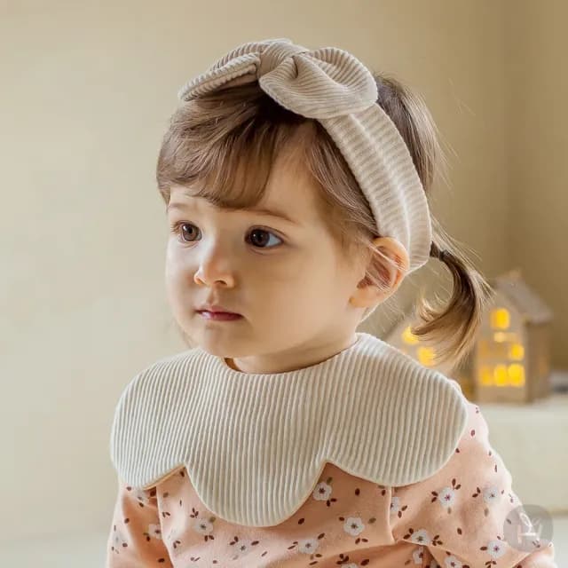 【Happy Prince】韓國製 Fleecy馬卡龍雙面嬰兒童花瓣圍兜(寶寶口水巾花朵花形)