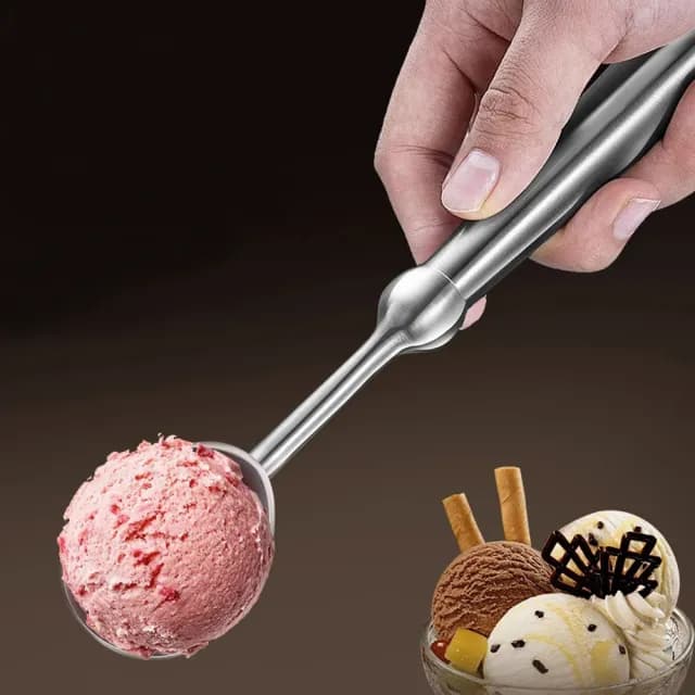【PUSH!】餐具廚房用品304不銹鋼冰淇淋勺挖西瓜水果冰淇淋挖球器挖球杓雪糕杓(挖冰淇淋勺2入 D382)